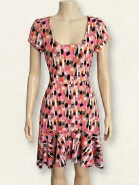 Femme Abstract Print Dress - Size Small